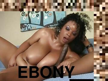 Ebony BBW Bettie Black Takes His Cum on Her Huge Tits