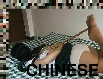 Cute Chinese In Bondage And Domination Session