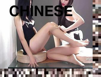 Two Chinese Sexy Girl Lesbian Foot Fetish