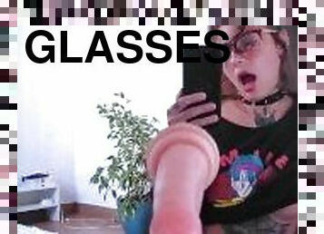 Brazilian nerdy goth babe glasses