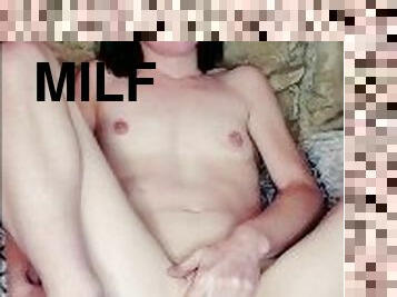 masturbation, orgasm, kvinnligt-sprut, amatör, anal, milf, dubbel, petit, ensam, penetrering