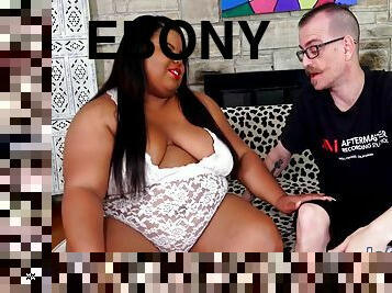 Thick Ebony Bbw Peaches Love Mounts An Ivory Cock