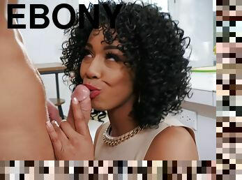 Xander Corvus And Misty Stone In Hot Ebony With Afro Takes Her Frist White Cock In The Kitchen