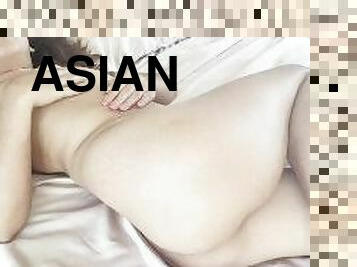 asiatisk, klitoris, onani, orgasme, amatør, anal, leke, kåt, alene, liten