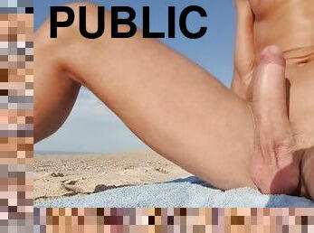 masturbacija, u-javnosti, plaža, kurac