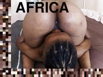 Big Booty African Lesbian 69 Licking Wet Tight Pussy