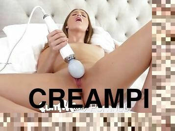 asiatisk, storatuttar, avsugning, gigantisk-kuk, hardcore, samling, creampie, blond, oral, petit