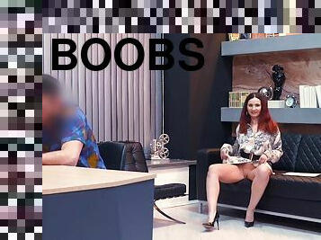Job Interview Prank: Showing Boobs And Pussy To A Lucky Guy Who Doenst Know Anything About Her