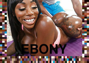 Jonathan Jordan & Ebony Mystique in Ebony Yoga Sex - Brownbunnies