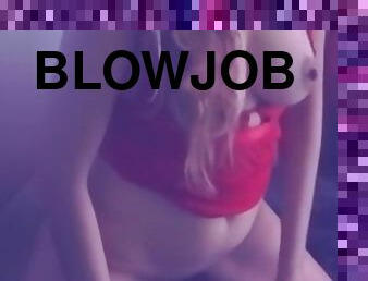 Reverse cowgirl jumping and bouncing amazing tits with hot blowjob