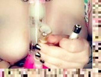 Topless smoke sesh