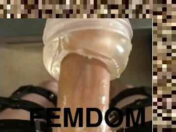 Huge dick POV fucking fleshlight femdom style