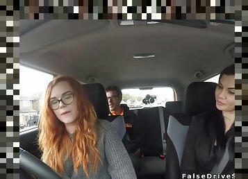 Threesome Ffm Fuck In Car