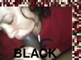 Big black cocktail getting sucked by the best Thot