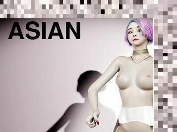 asiatisk, blowjob, pov, anime, 3d, koreansk, erotisk, erting