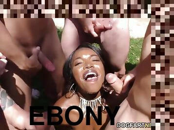 Ebony S Pool Party Turns Blowjob Orgy - Daya Knight