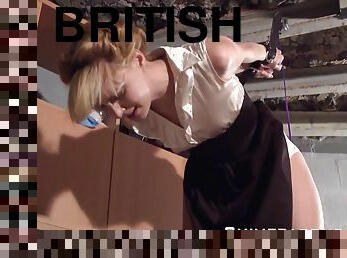 hardcore, bdsm, strømper, europæisk, blond, britisk, euro, maskiner, solo, bondage