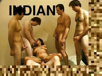 Indian Slut Has Hardcore Gangbang Session With Five Hard Rod