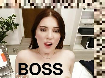 VR BANGERS Redhead Intern Fucks With Boss