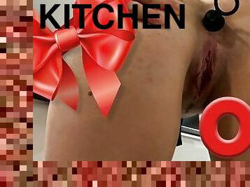 08 of 24 XMAS Advent Sexy Calendar Solo Christmas Masturbate Analchain Kitchen