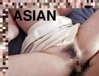 asiatisk, avsugning, busig