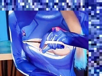 Samus masturbates with a dildo