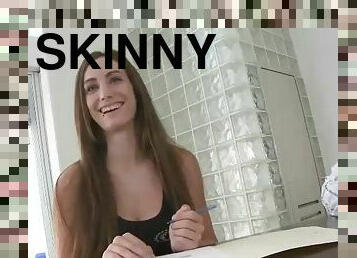 Skinny chick with nice ass gets slammed