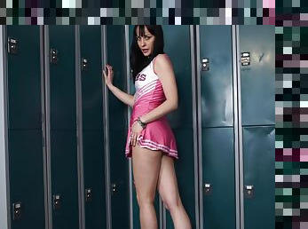 College Girl Cheerleader Making You Spunk In The Locker Room