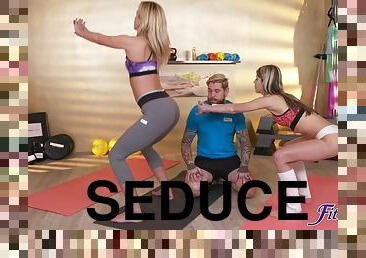Girly Buddies Seduce Gym Instructor - Dean Van Damme and Gina Gerson workout threesome
