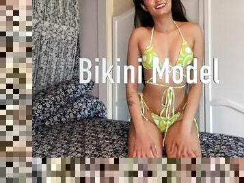 asian, anjing, alat-kelamin-wanita, menghisap-zakar, deepthroat, creampie, pasangan, merangkap, bikini