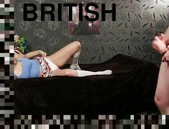 British voyeur encouraging sub wanker in erotic session