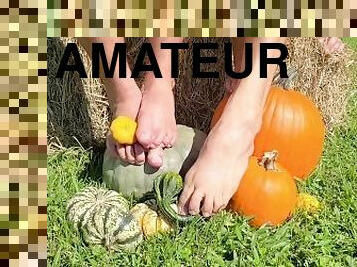 Tag Team Pumpkin Foot Play