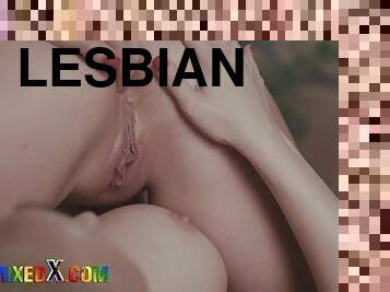 MIXEDX Zazie Skymm Submits to Lesbian Mistress Christina Shine