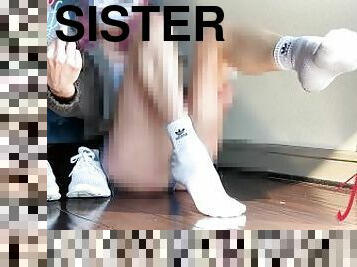 stopy, siostra, fetysz, poniżenie, dziewica, kobieca-dominacja