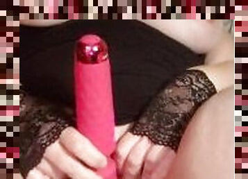 Clitoris masturbation, teasing and torture with vibrator.