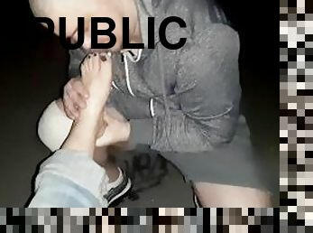 June public foot worship