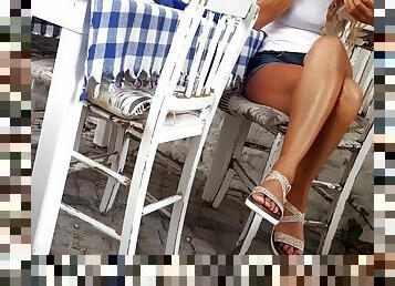 Sexy Crossed Legs Compilation, Sexy Feet, Toes, Upskirt