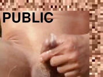 masturbação, nudista, na-rua, público, amador, praia, ejaculação, excitante, sozinho, pénis