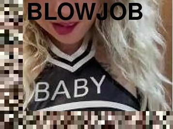 Horny blonde cheerleader wants your cock!