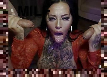 röv, storatuttar, fru, amatör, avsugning, gigantisk-kuk, milf, mamma, tysk, deepthroat