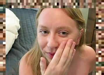 Petite Blonde OnlyFans Slut Sarah Evans Gets a Awesome BBC Facial