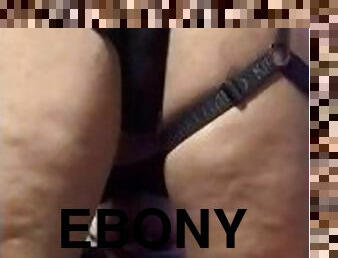 Ebony T Goddess spanks her ass