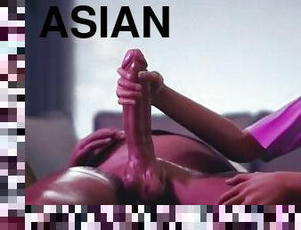asiatisk, stor-pikk, pikk