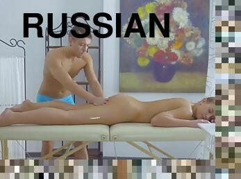 A masseur fingers and fucks hot russian teen brianna
