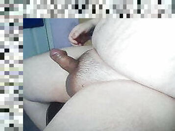 Close-up stroking and cum - Chubby-Guy