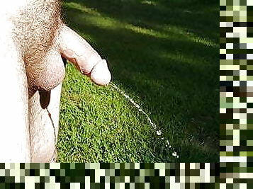 Slow Motion Outdoor Pissing with POV
