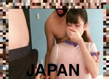 Play with fake fake tits in Japanese AV