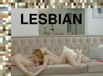 Sexy Lesbian Blonde Takes On Readhead Teen