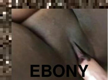 Ebony takes big white cock
