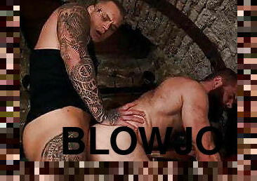 Horny Tattooed Top Ryan Cage Barebacks Jerry At The Dungeon
